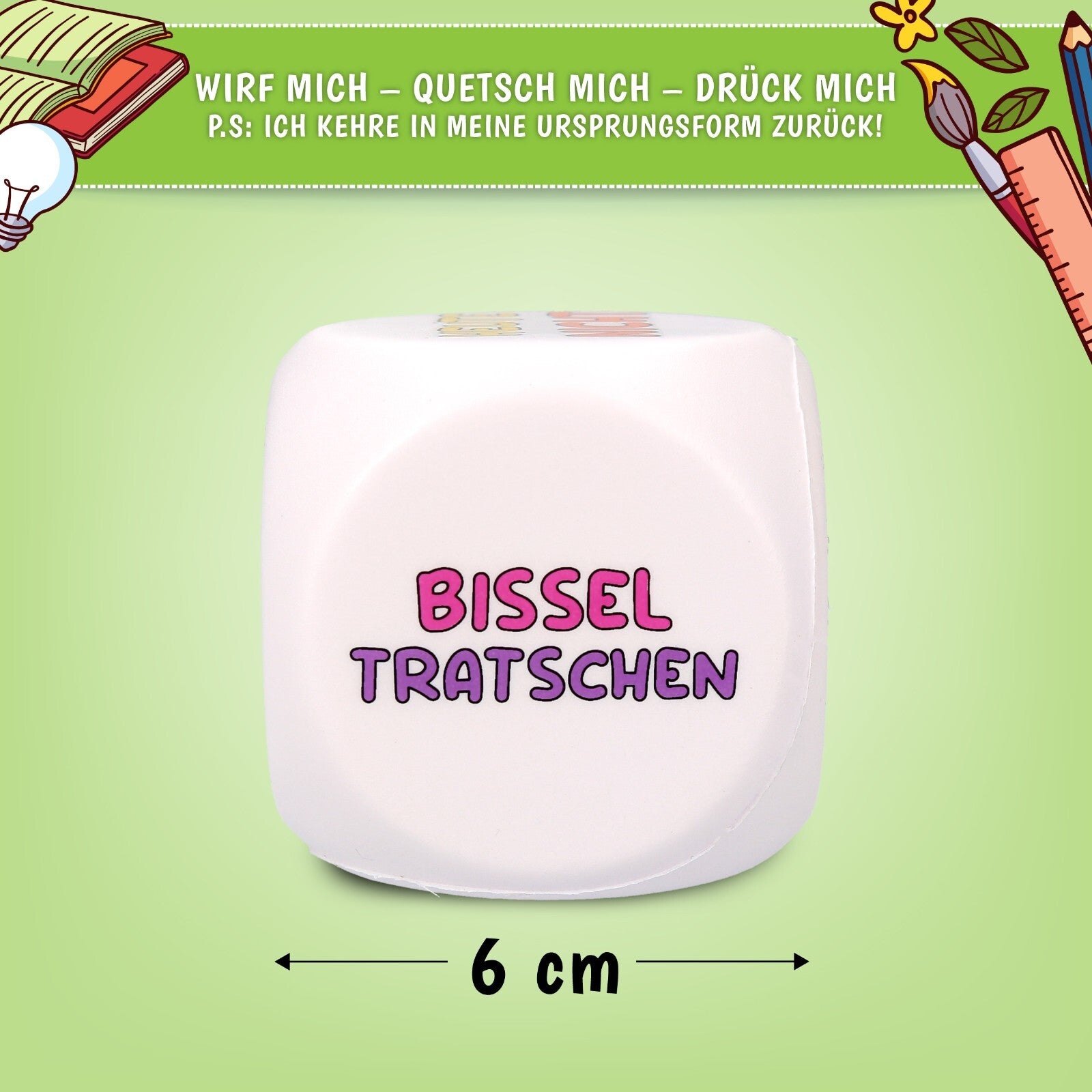 Anti Stress Würfel - Stresswürfel 6 Lustigen Sprüchen Zum Stressabbau Geschenk