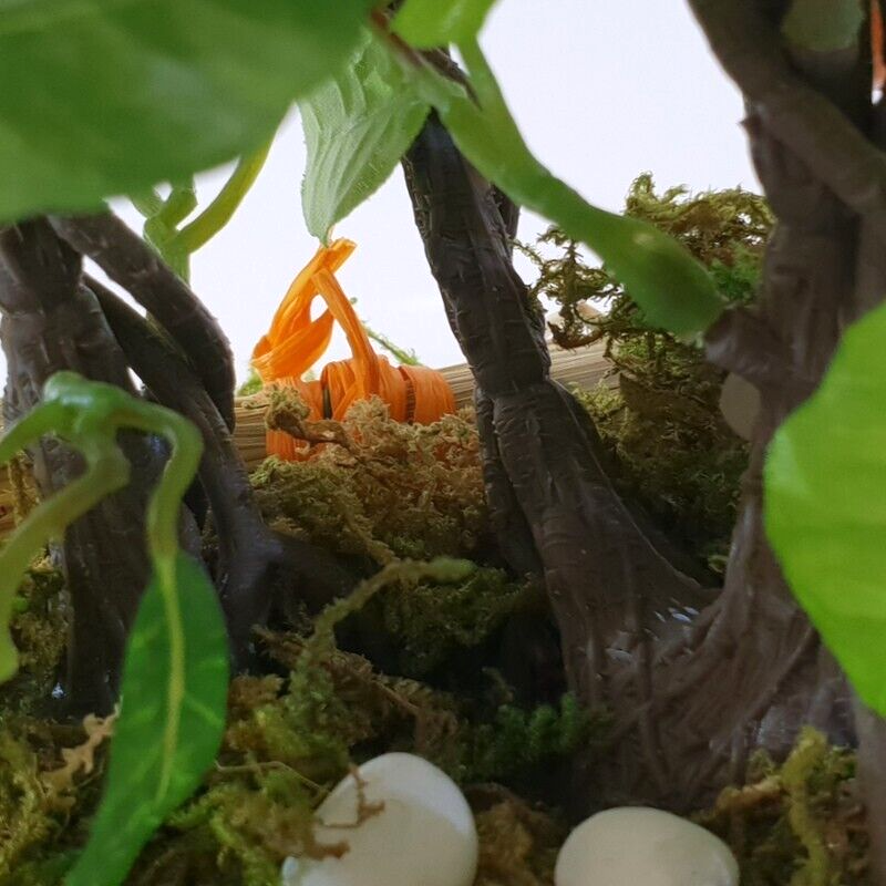 Topfpflanze Orangenbäumchen Kunstblumen Schmetterling Dekoration
