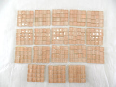BORDÜRE Glasmosaik Lachs Klarglas Borde 18 x Quadrate 50 x 50 mm 288 Steine 5 mm
