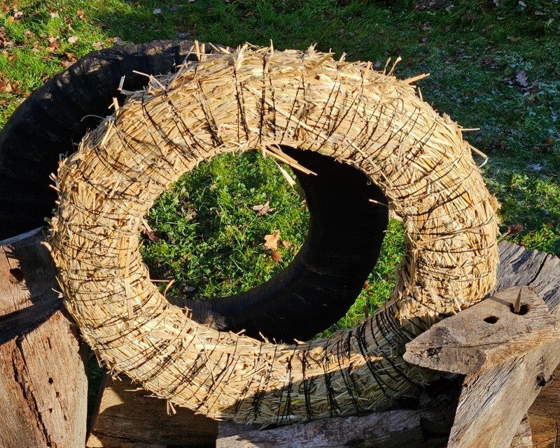 Casa - Poador Strohkranz Ø 100 cm Strohringe Strohkranz Strohrömer Rohling Natur