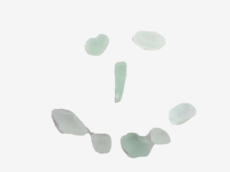 Mosaik 650 g tranzparent matt unregelmäßig Crush Glas Milchglas 630 Steine Glas