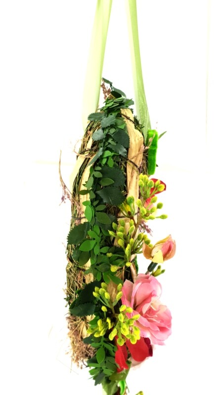 Kranz Türkranz Wandkranz Rosa Ostern Kunstblumen 20 D rund Naturkranz Eier
