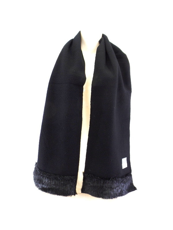 Schals Tücher Stola mit Kunstfellbesatz 3 Farbvarianten wählbar 100 % Polyester