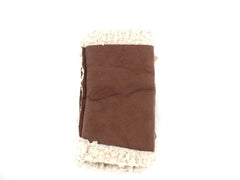 Handschuhe Fingerlos dunkel Braun L / XL Kunstleder Kunstfell Natural Spirit