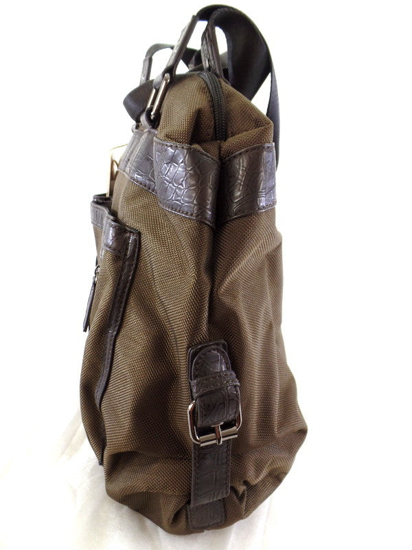 Geoss Tasche Braun Schultertasche Reißverschluss Damentasche