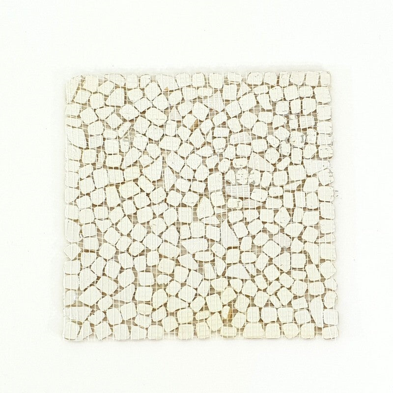 Glasmosaik Fliese Creme glänzend Matte Glas Mosaik Basteln Dekoration DIY