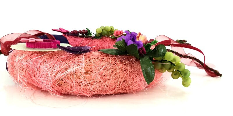 Kranz Tür/ Wand Kranz künstlich trocken Rosa Bourdaux Lila Natur Natur 25 cm