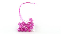 Drahtkugeln Deco Kugeln Rosa 2,5 cm Durchmesser 15 Stück Neu !