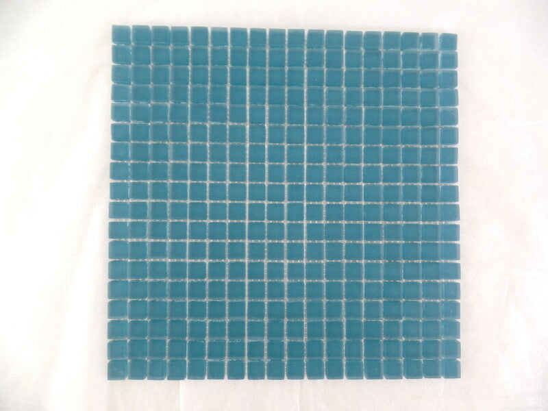 Ressalossa Glasmosaik Fliesen dunkeltürkis matt Matte 30 x 30 cm