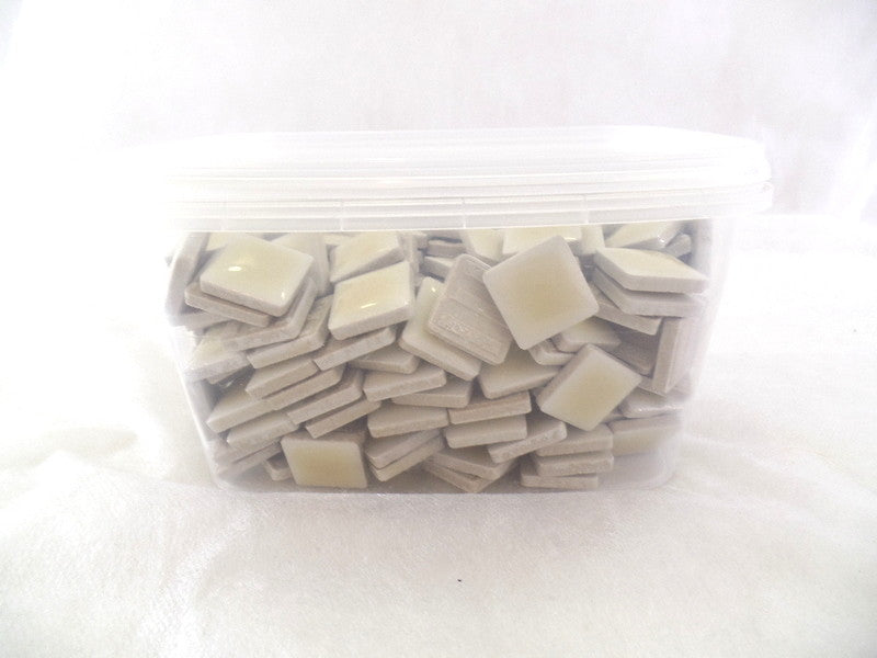 Mosaiksteine 2 kg hell Beige Feinsteinzeug 255 Steine Basteln Mosaik