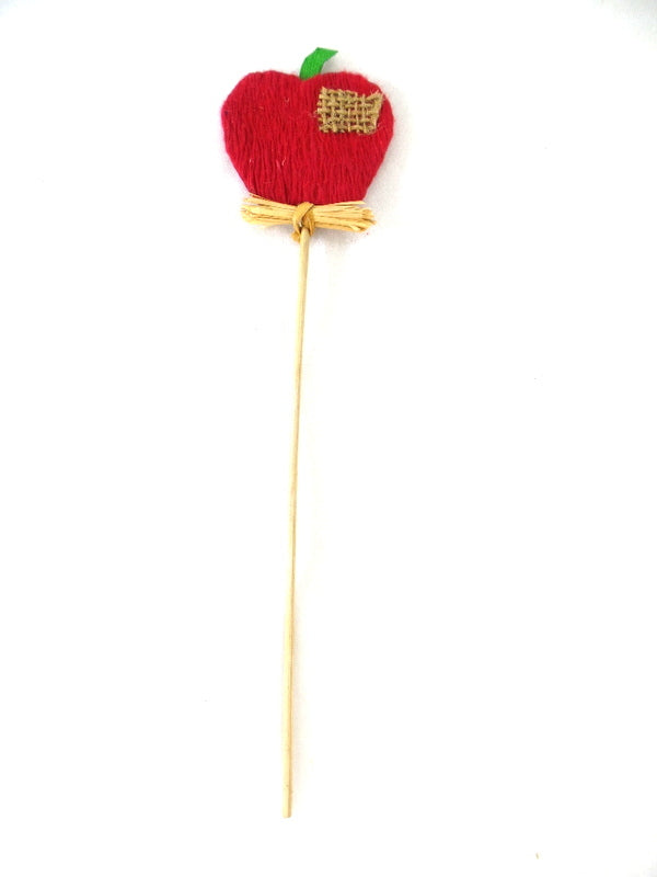 Blumenstecker Apfelmotive 24 Stück je 12 Blau 12 Rot 30 cm L. am Stab Deko