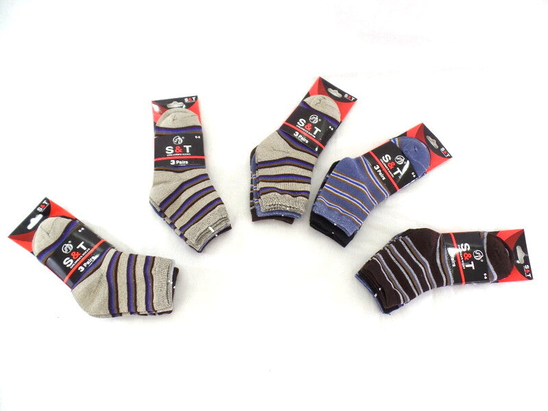 Kinder Sneaker 15 Socken Paar 6 - 8 Sport Füßlinge kurz Jungen S & T