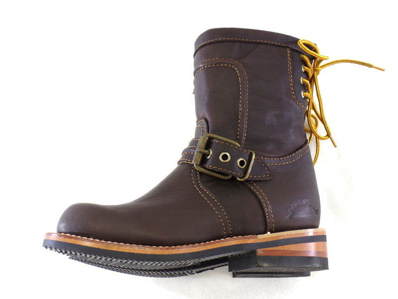 Westernstiefelette Arbeits Cowboyboot 35 UK 2 USA 4 Braun Schnalle Leder Mexico