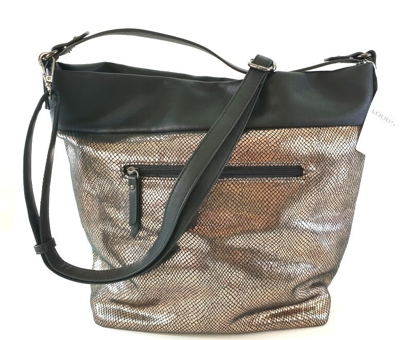 Loubs Damentasche Bronze Doreen Metallic Beach Schulterriemen Tasche Shopper