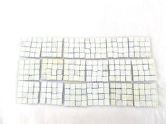BORDÜRE Glasmosaik Himmelblau Klarglas Borde 18 Stück 50 x 50 mm 288 Steine 5 mm