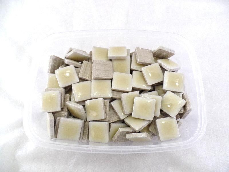 Mosaiksteine 2 kg hell Beige Feinsteinzeug 255 Steine Basteln Mosaik
