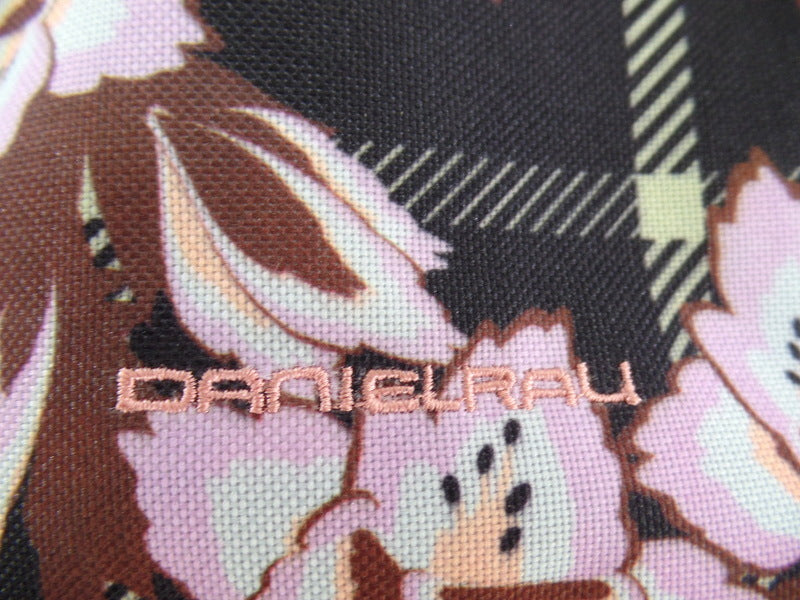 Schultertasche Daniel Ray Umhängetasche in Braun Rosa Schwarz Blumenmuster