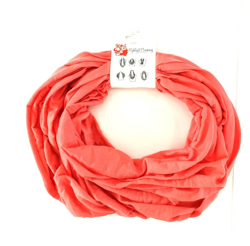 Schal Rundschal Lachs Loop Wickelschal 100% Polyester