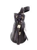 DAMENTASCHE RUCKSACK Optik Schwarz New Bags Tasche Handtasche Kordelzug