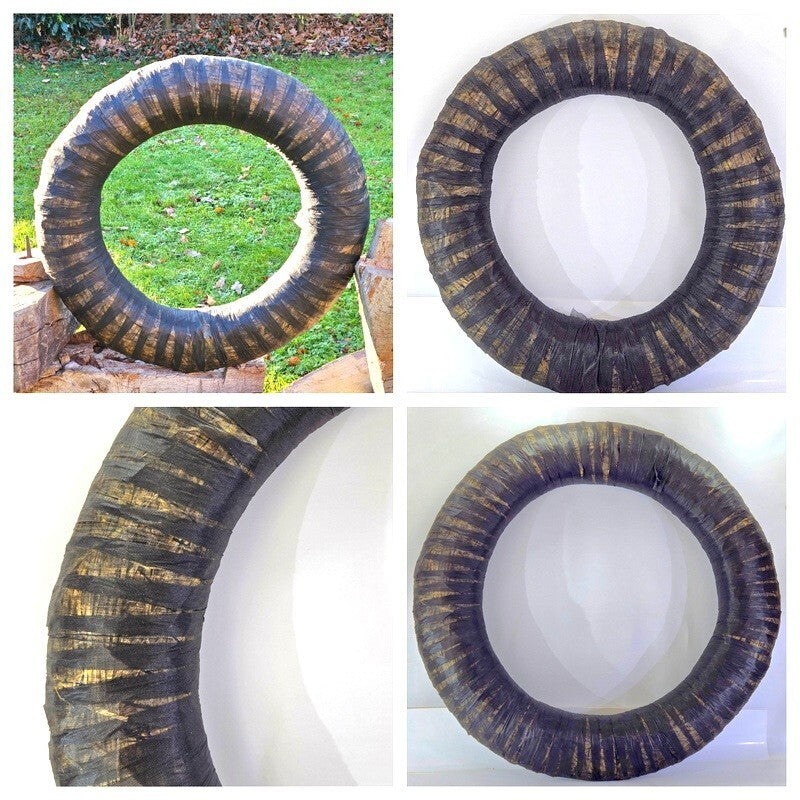STROHKRANZ Ø 100 cm Strohring Strohrömer Rohling mit Vlies Adventskranz Deko