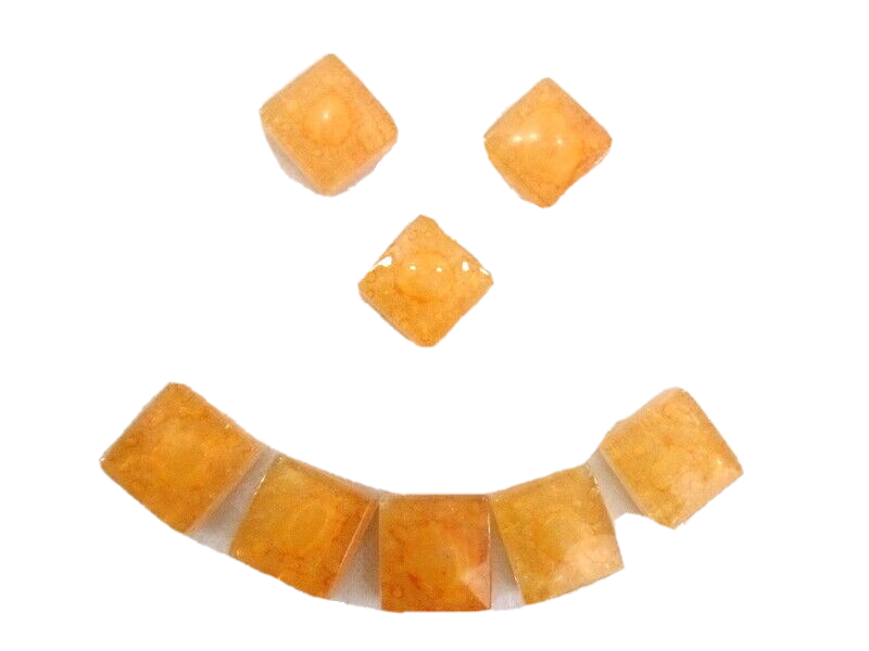 Mosaiksteine Waterdrops Orange 650 g 25 x 25 mm 49 Steine glatt Basteln DIY