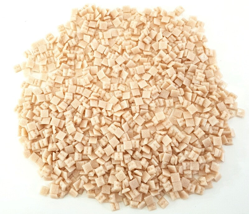 Glasmosaiksteine 650 g Lachs mini 10 x 10 mm 900Steine Basteln Mosaik Fliesen
