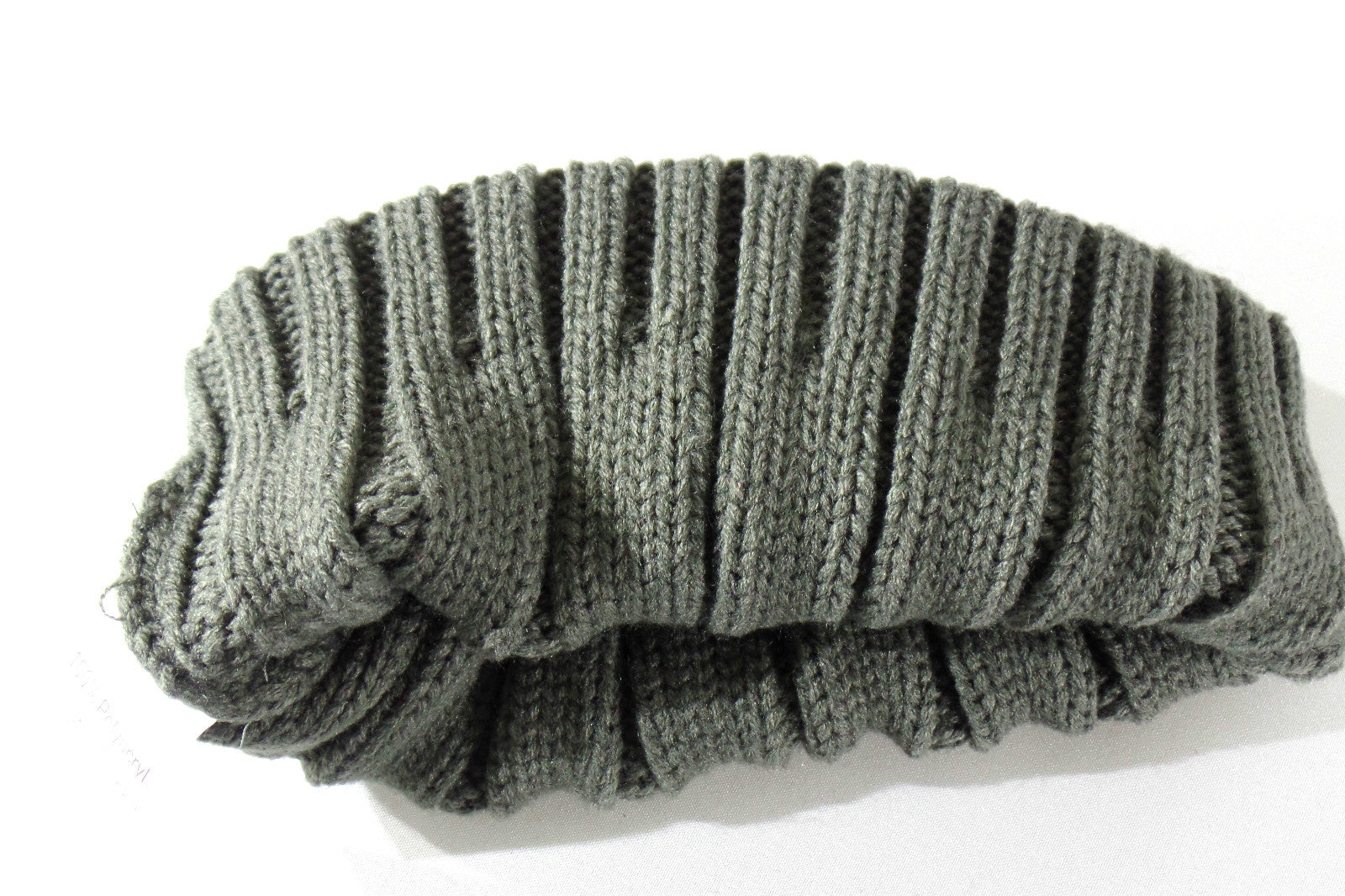 Mütze Strickmütze mit Umschlag Grau Winter Git