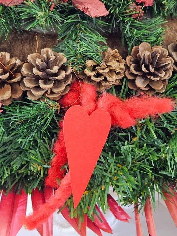 Grabschmuck Exoten Mix Rot Natur gefärbt Kugel Kranz Allerheiligen Totensonntag