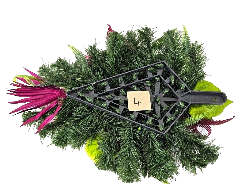 Casa-Poador Grabschmuck künstlich ExotenRosa Naturmaterial Totensonntag Friedhof