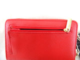 GELDBÖRSE PORTMONAIE Wallet Rot Etui New Design Querformat Trageschlaufe