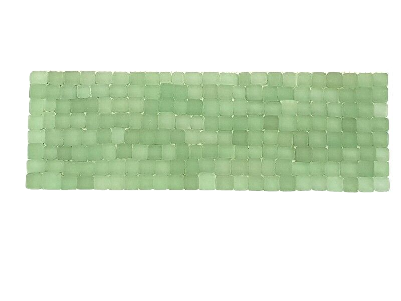 Mosaiksteine Mix hellgrün matt Borde 1 Streifen unregelmäßig Glas DIYBasteln