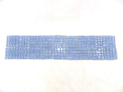 BORDÜRE Glasmosaik Hellblau Klarglas unregelmäßig 18 x 50 x 50mm 288 Steine 5 mm