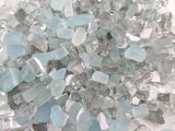 Mosaik Glas 650 g grau türkis glänzend matt unregelmäßig Crush Basteln Diy