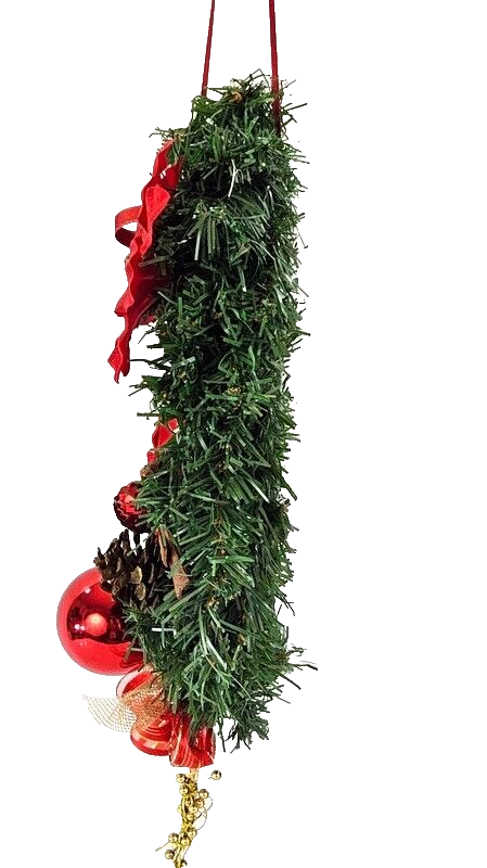 Kranz Türkranz Wandkranz Rot Gold künstliche Tanne 30 cm Weihnachtssterne Zapfen