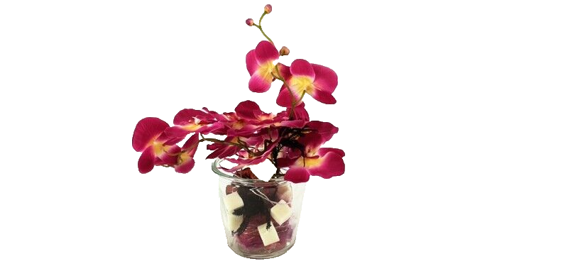 Casa-Poador Gesteck Orchidee Phalenopsis Kunstblumen Glas künstlich Geschenk
