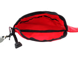 BAUCHTASCHE GÜRTELTASCHE Freizeit Hüfttasche Down & Out Rot N - 217 Logo weiß