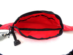 Bauchtasche Gürteltasche Freizeit Hüfttasche Down & Out Rot N - 217 Logo weiß