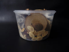 Natur Deko Sortiment Mix 250 g Zapfen Baum / Holzscheiben Äste Bambusringe Igel