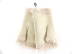 Handschuhe Fingerlos Creme / Beige S / M Kunstleder Kunstfell Natural Spirit