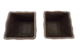 TÖPFE ÜBERTÖPFE  2 Übertöpfe 13 cm Hoch dunkelbraun quadratisch  Pflanzen Dekoration