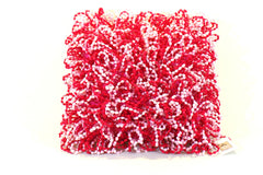 Kissen Rosa / Pink Schlaufen mit Kugel Look 40 x 40 cm Dutch Decor