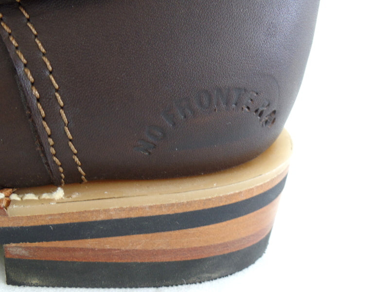 Westernstiefelette Arbeits Cowboyboot 35 UK 2 USA 4 Braun Schnalle Leder Mexico