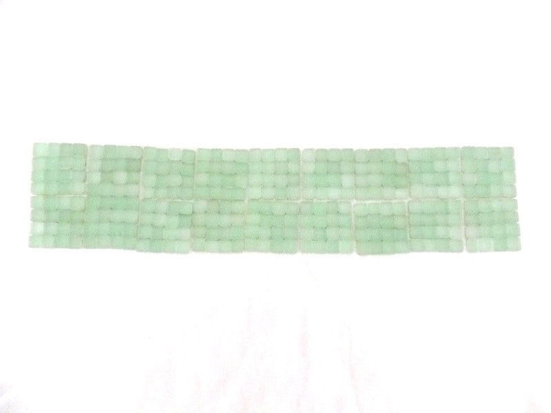 BORDÜRE Glasmosaik hell Grün matt Glas Borde 18 x Quadrate 5 mm