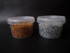 Spiegelgranulat Orange oder Silber 300 g Dose Körnung 1 - 4 mm Deko Varianten
