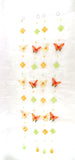 SCHMETTERLING GIRLANDEN 4 er SET 90 cm Orange / Grün zum aufhängen Dekoration