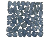 BORDÜRE Glasmosaik Polygonal Soft Glas Grau Novara 1 x Quadrat glatt glänzend