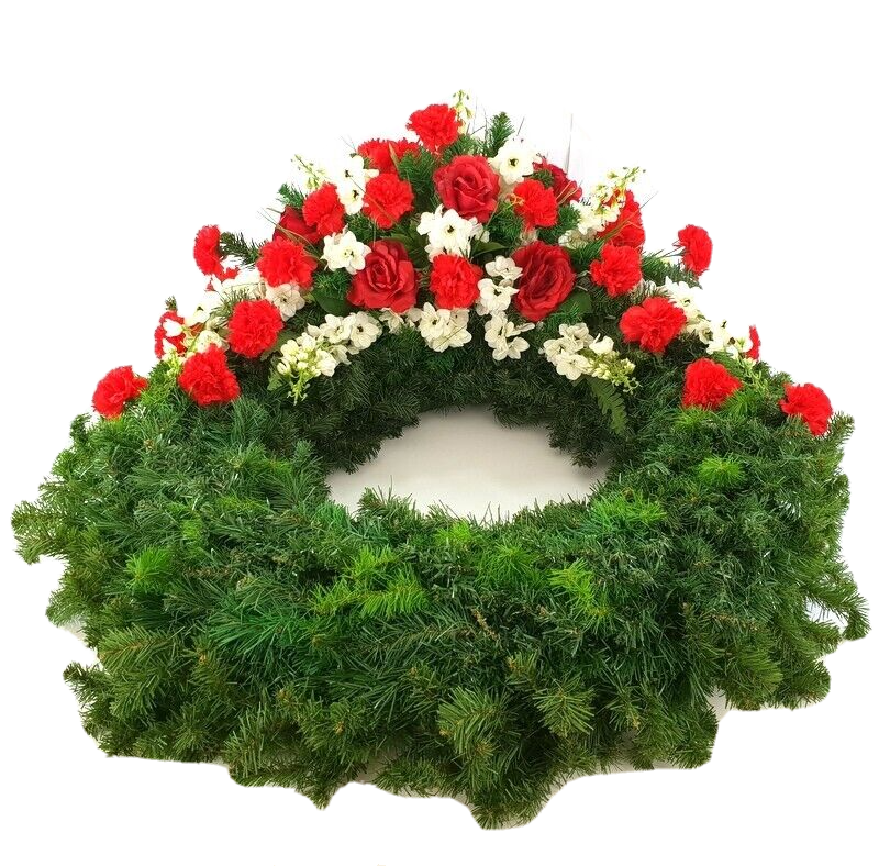 Grabkranz Kranz künstliche Blumen Grabschmuck Trauerkranz 80 cm FriedhofGedenken