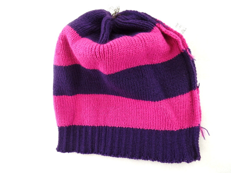 2 er Set Schal & Mütze Pink Lila Pink Braun gestreift Varianten