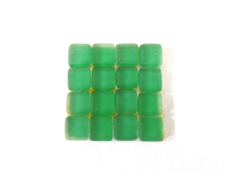 BORDÜRE Glasmosaik Grün matt Glas Borde 18 x Quadrate 50 x 50 mm 288 Steine 5 mm