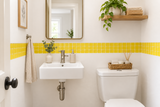 CASA - POADOR GLASMOSAIK Zitronengelb Mosaiksteine matt Glas Borde 4 x Quadrate Mosaik Basteln